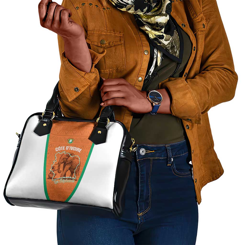 Ivory Coast Football Shoulder Handbag 2026 Cote d'Ivoire Les Elephants Orange Version - Wonder Print Shop