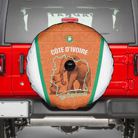 Ivory Coast Football Spare Tire Cover 2026 Cote d'Ivoire Les Elephants Orange Version - Wonder Print Shop