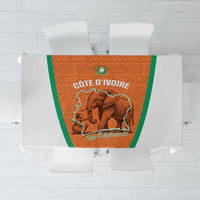 Ivory Coast Football Tablecloth 2026 Cote d'Ivoire Les Elephants Orange Version - Wonder Print Shop