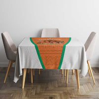 Ivory Coast Football Tablecloth 2026 Cote d'Ivoire Les Elephants Orange Version - Wonder Print Shop