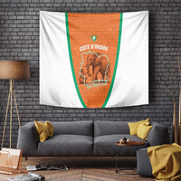 Ivory Coast Football Tapestry 2026 Cote d'Ivoire Les Elephants Orange Version - Wonder Print Shop
