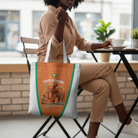 Ivory Coast Football Tote Bag 2026 Cote d'Ivoire Les Elephants Orange Version - Wonder Print Shop
