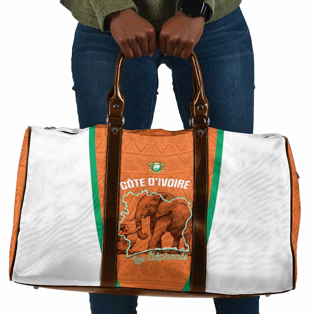 Ivory Coast Football Travel Bag 2026 Cote d'Ivoire Les Elephants Orange Version - Wonder Print Shop