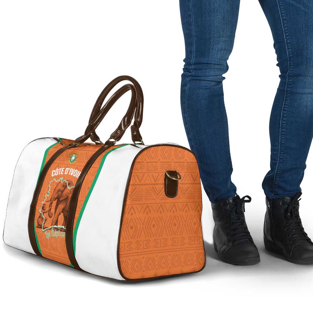 Ivory Coast Football Travel Bag 2026 Cote d'Ivoire Les Elephants Orange Version - Wonder Print Shop