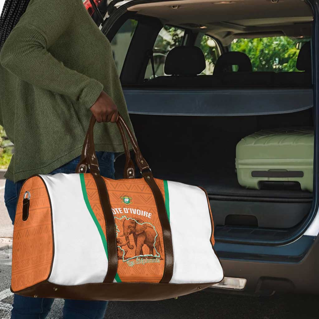 Ivory Coast Football Travel Bag 2026 Cote d'Ivoire Les Elephants Orange Version - Wonder Print Shop