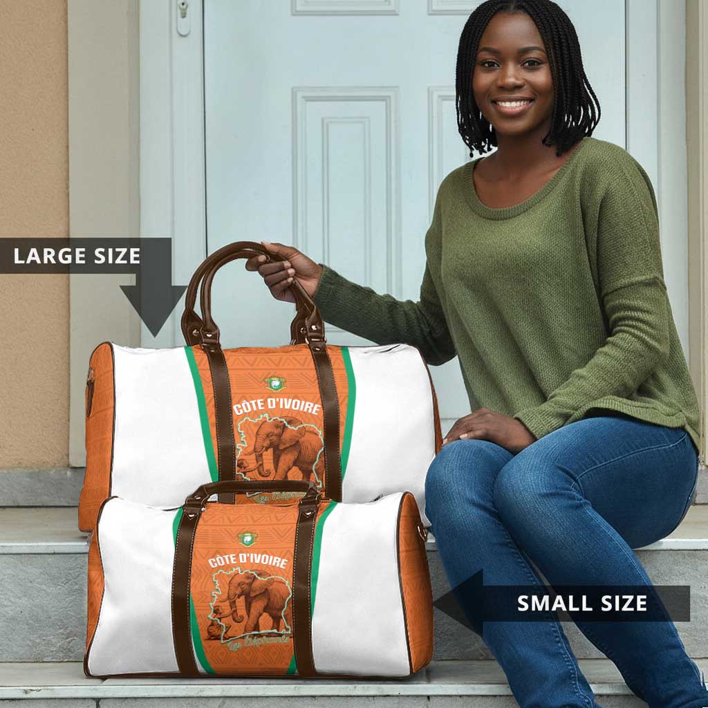 Ivory Coast Football Travel Bag 2026 Cote d'Ivoire Les Elephants Orange Version - Wonder Print Shop