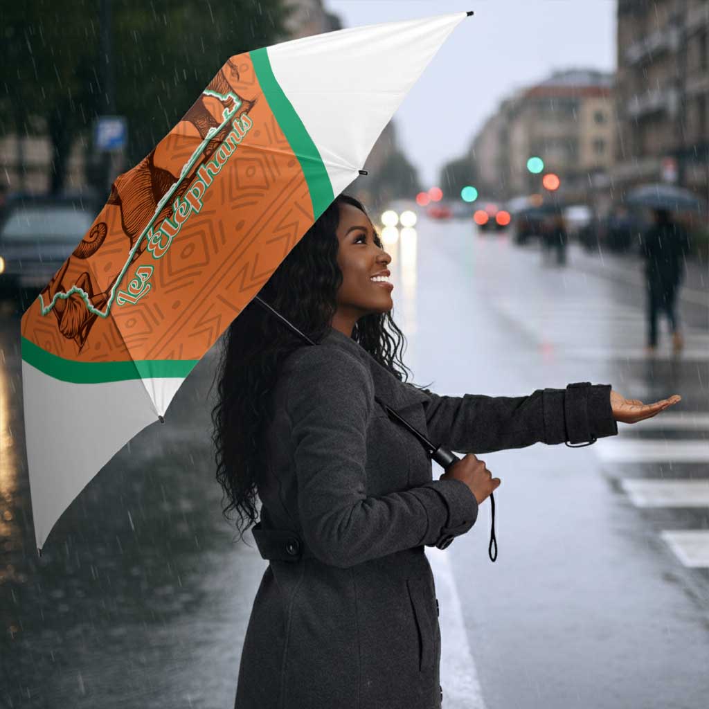 Ivory Coast Football Umbrella 2026 Cote d'Ivoire Les Elephants Orange Version - Wonder Print Shop