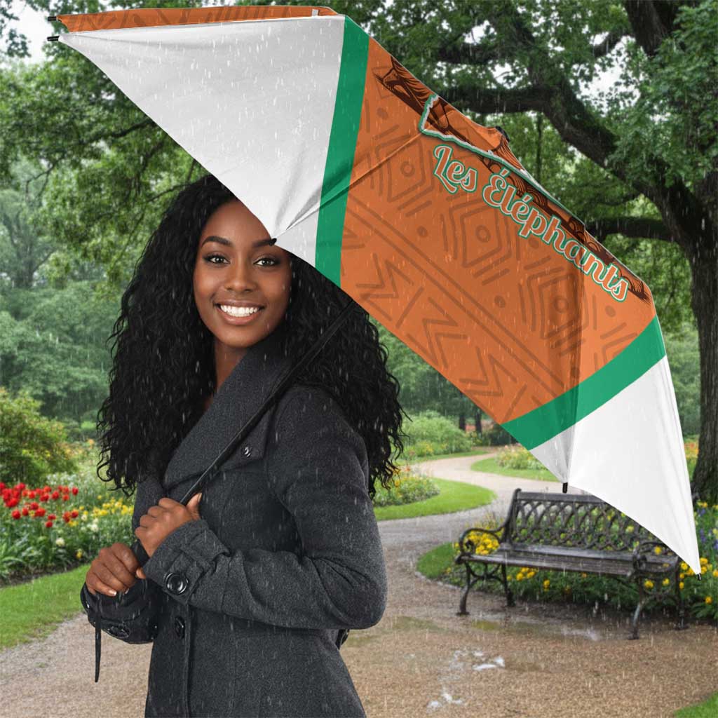 Ivory Coast Football Umbrella 2026 Cote d'Ivoire Les Elephants Orange Version - Wonder Print Shop