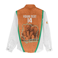 Custom Ivory Coast Football Women Casual Shirt 2026 Cote d'Ivoire Les Elephants Orange Version - Wonder Print Shop