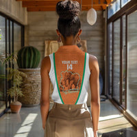 Custom Ivory Coast Football Women Sleeveless Polo Shirt 2026 Cote d'Ivoire Les Elephants Orange Version - Wonder Print Shop