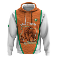Custom Ivory Coast Football Zip Hoodie 2026 Cote d'Ivoire Les Elephants Orange Version - Wonder Print Shop