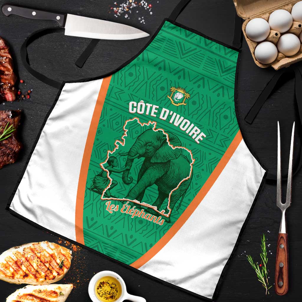 Ivory Coast Football Apron 2026 Cote d'Ivoire Les Elephants Green Version - Wonder Print Shop