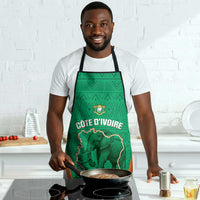 Ivory Coast Football Apron 2026 Cote d'Ivoire Les Elephants Green Version - Wonder Print Shop