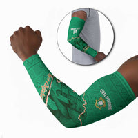 Custom Ivory Coast Football Arm Sleeves 2026 Cote d'Ivoire Les Elephants Green Version - Wonder Print Shop