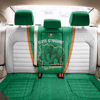 Ivory Coast Football Back Car Seat Cover 2026 Cote d'Ivoire Les Elephants Green Version - Wonder Print Shop