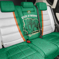 Ivory Coast Football Back Car Seat Cover 2026 Cote d'Ivoire Les Elephants Green Version - Wonder Print Shop