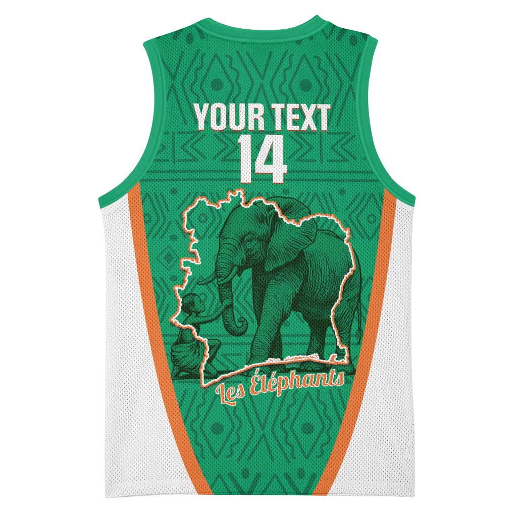 Custom Ivory Coast Football Basketball Jersey 2026 Cote d'Ivoire Les Elephants Green Version - Wonder Print Shop