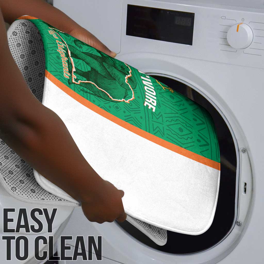 Ivory Coast Football Bathroom Set 2026 Cote d'Ivoire Les Elephants Green Version - Wonder Print Shop