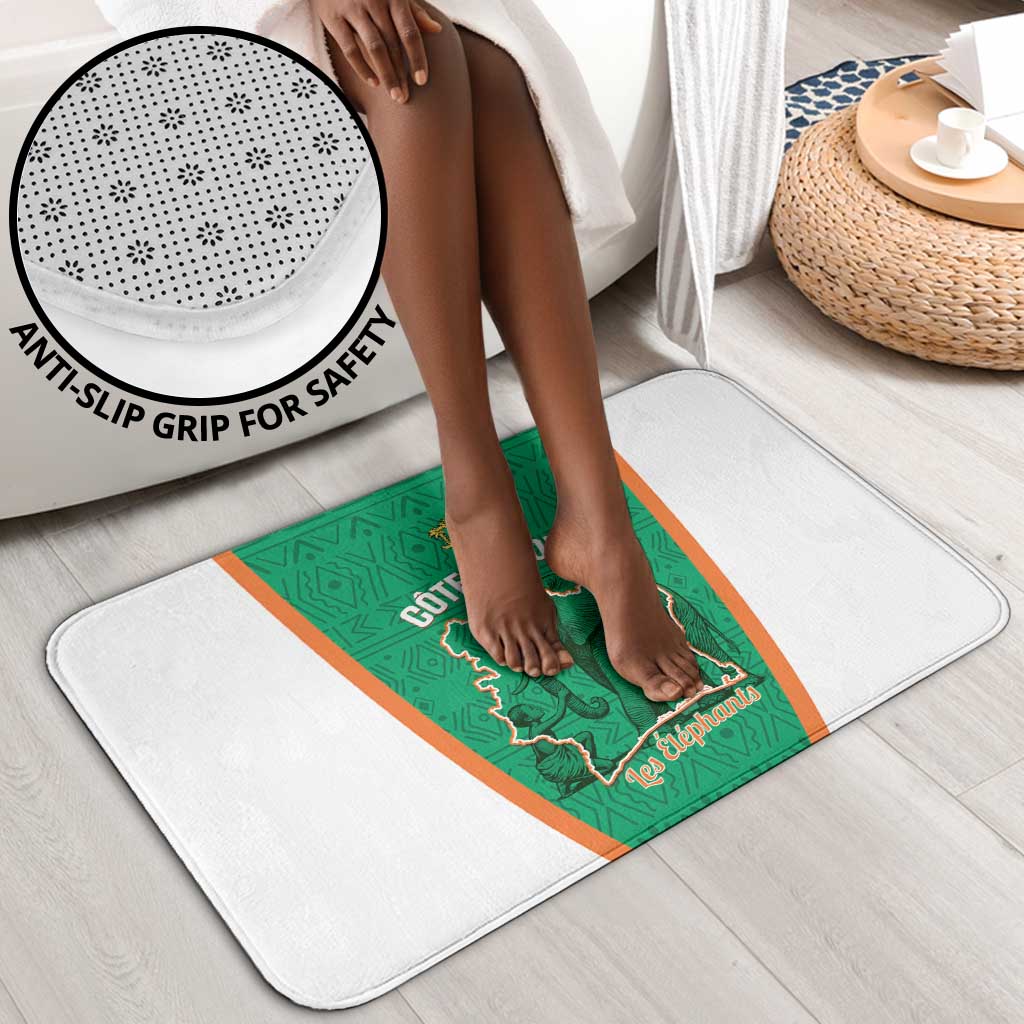 Ivory Coast Football Bathroom Set 2026 Cote d'Ivoire Les Elephants Green Version - Wonder Print Shop