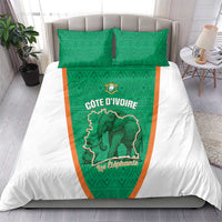 Ivory Coast Football Bedding Set 2026 Cote d'Ivoire Les Elephants Green Version - Wonder Print Shop