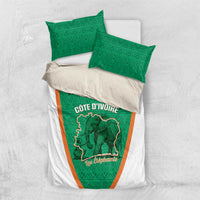 Ivory Coast Football Bedding Set 2026 Cote d'Ivoire Les Elephants Green Version - Wonder Print Shop