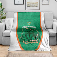 Ivory Coast Football Blanket 2026 Cote d'Ivoire Les Elephants Green Version - Wonder Print Shop