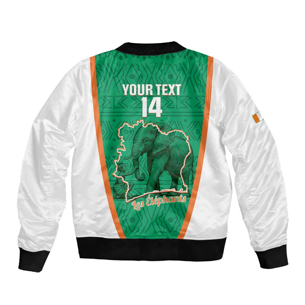 Custom Ivory Coast Football Bomber Jacket 2026 Cote d'Ivoire Les Elephants Green Version - Wonder Print Shop