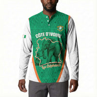 Custom Ivory Coast Football Button Sweatshirt 2026 Cote d'Ivoire Les Elephants Green Version