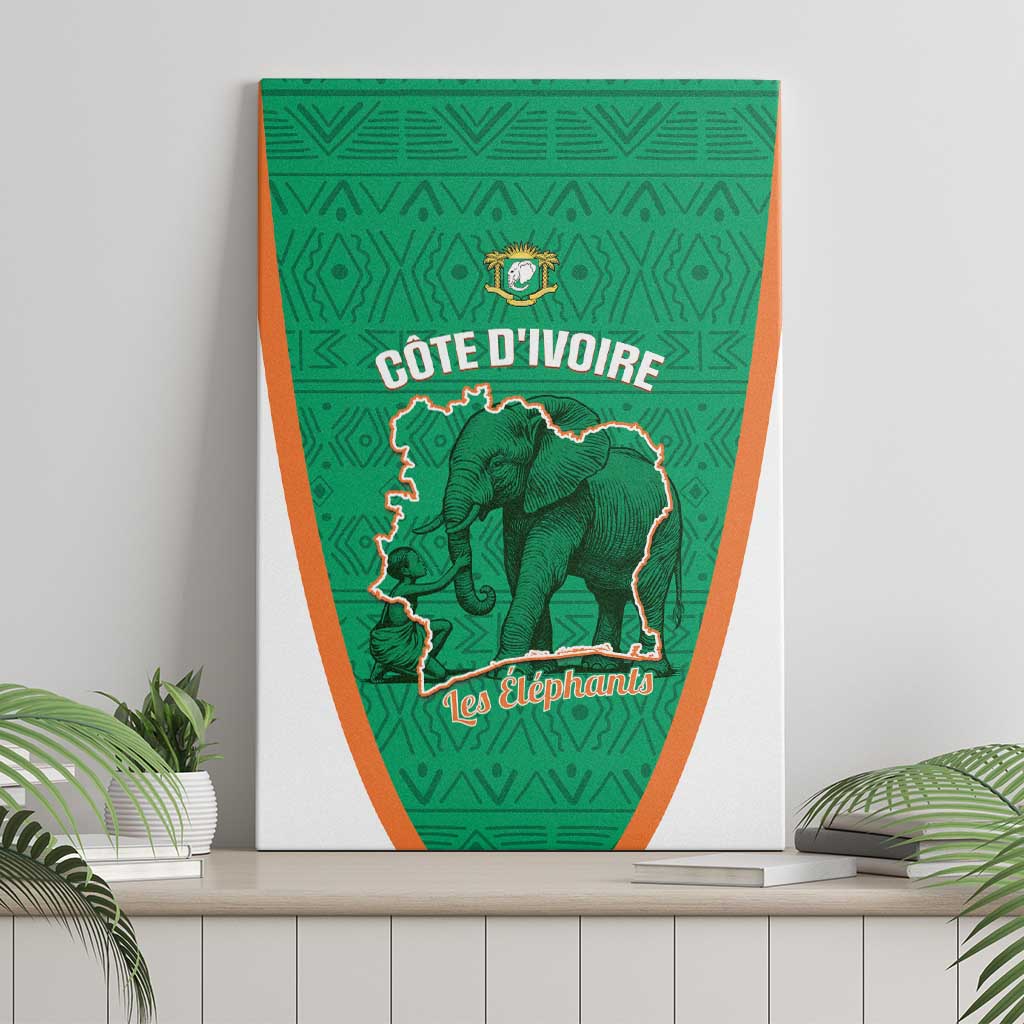 Ivory Coast Football Canvas Wall Art 2026 Cote d'Ivoire Les Elephants Green Version - Wonder Print Shop