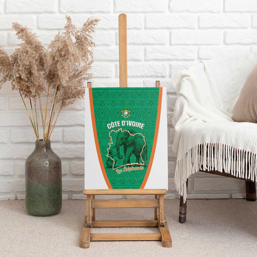 Ivory Coast Football Canvas Wall Art 2026 Cote d'Ivoire Les Elephants Green Version - Wonder Print Shop