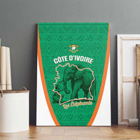 Ivory Coast Football Canvas Wall Art 2026 Cote d'Ivoire Les Elephants Green Version - Wonder Print Shop