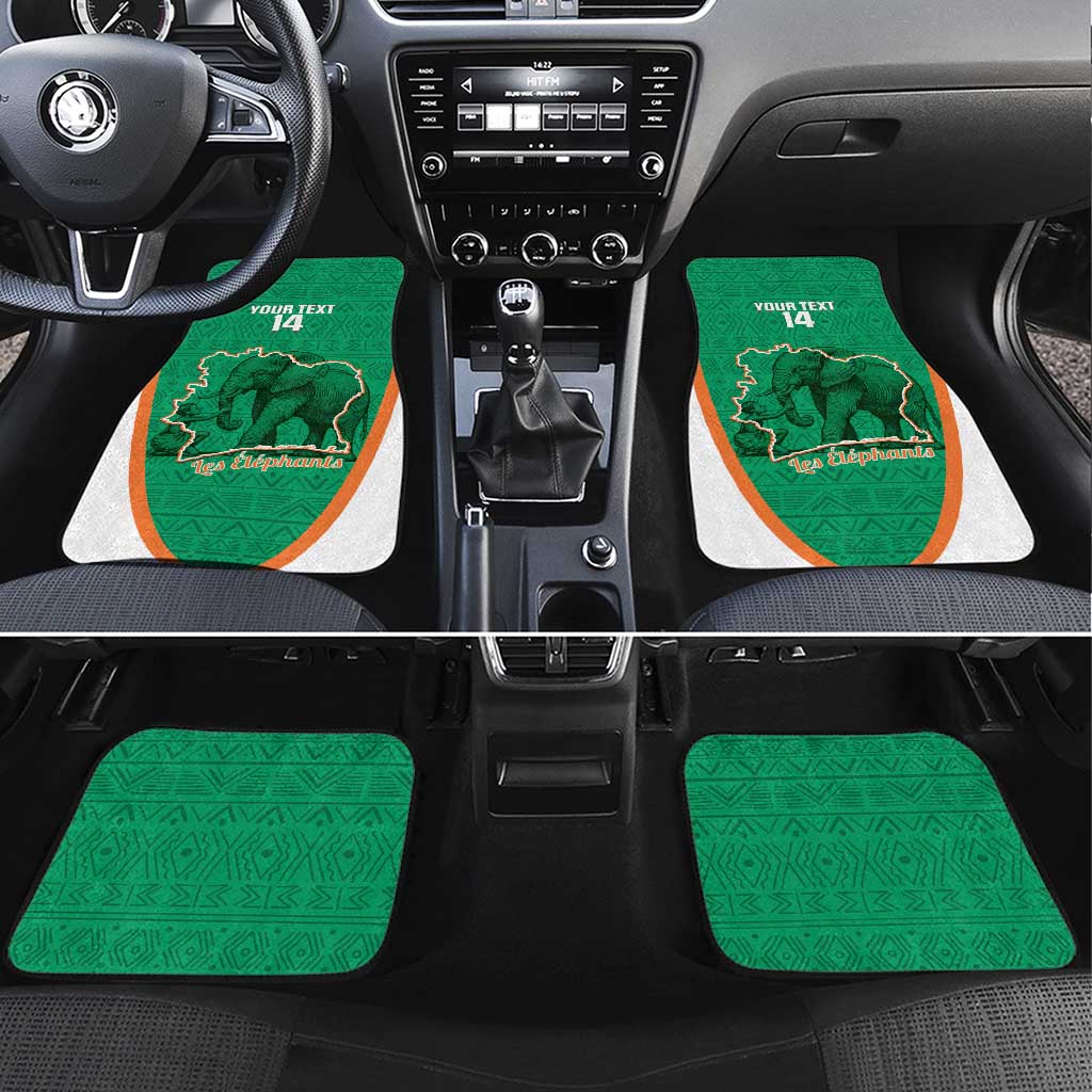 Custom Ivory Coast Football Car Mats 2026 Cote d'Ivoire Les Elephants Green Version - Wonder Print Shop