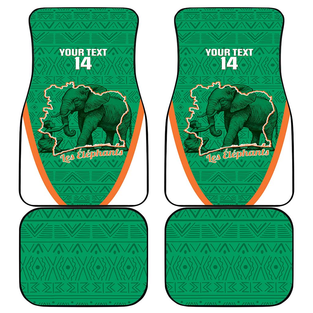 Custom Ivory Coast Football Car Mats 2026 Cote d'Ivoire Les Elephants Green Version - Wonder Print Shop