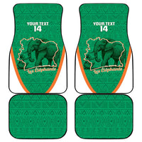 Custom Ivory Coast Football Car Mats 2026 Cote d'Ivoire Les Elephants Green Version - Wonder Print Shop