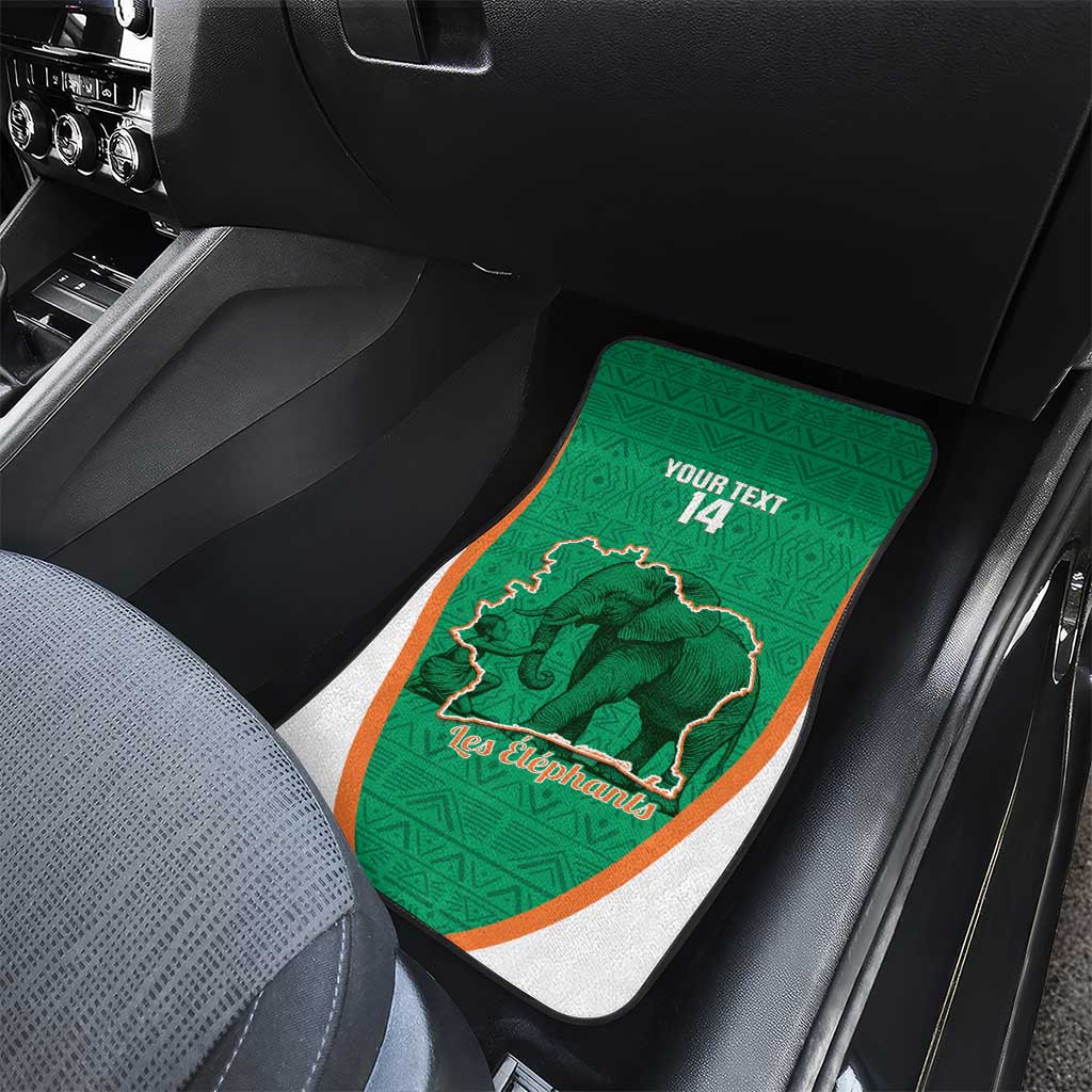 Custom Ivory Coast Football Car Mats 2026 Cote d'Ivoire Les Elephants Green Version - Wonder Print Shop