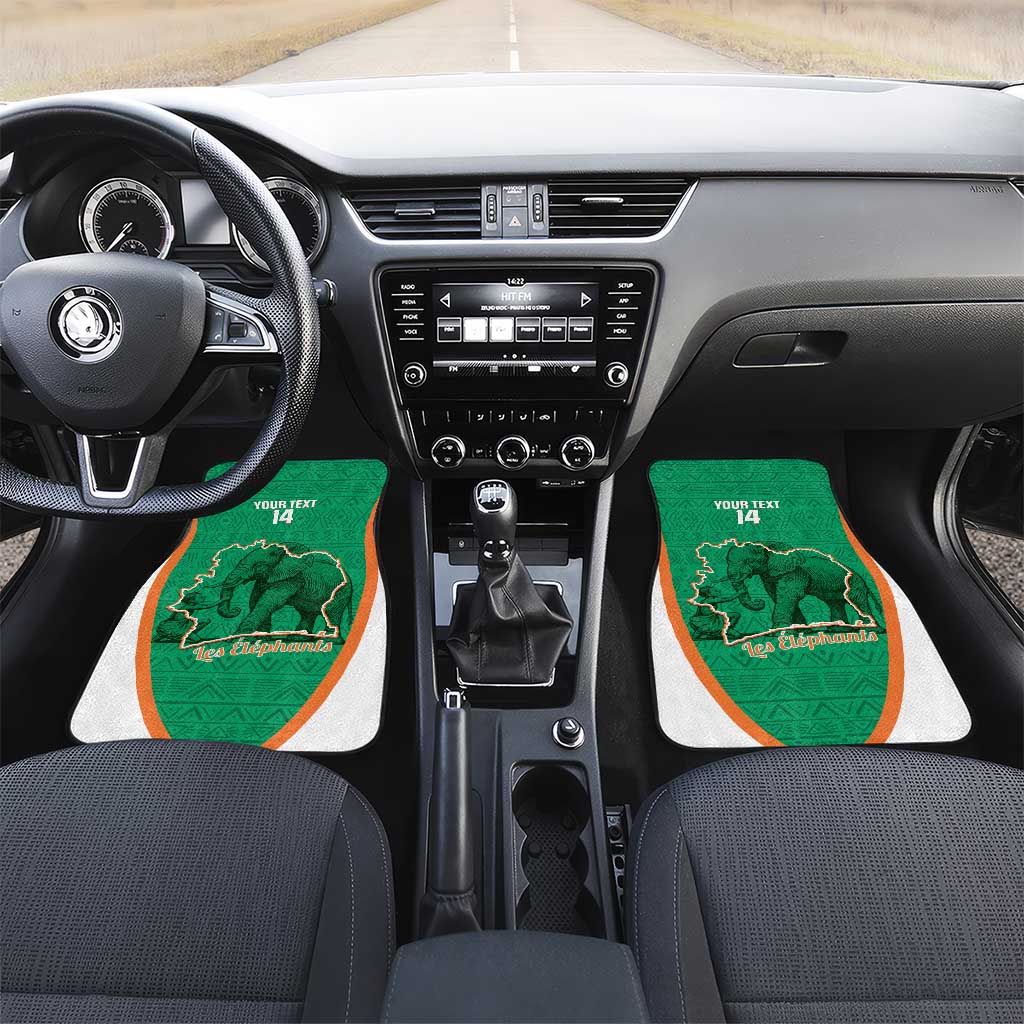 Custom Ivory Coast Football Car Mats 2026 Cote d'Ivoire Les Elephants Green Version - Wonder Print Shop