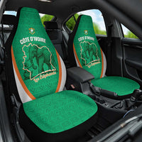 Ivory Coast Football Car Seat Cover 2026 Cote d'Ivoire Les Elephants Green Version - Wonder Print Shop