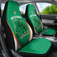 Ivory Coast Football Car Seat Cover 2026 Cote d'Ivoire Les Elephants Green Version - Wonder Print Shop