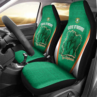 Ivory Coast Football Car Seat Cover 2026 Cote d'Ivoire Les Elephants Green Version - Wonder Print Shop