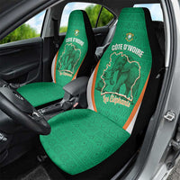 Ivory Coast Football Car Seat Cover 2026 Cote d'Ivoire Les Elephants Green Version - Wonder Print Shop
