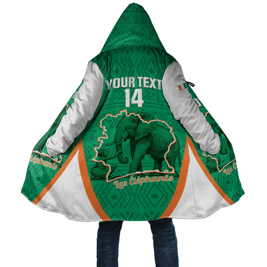 Custom Ivory Coast Football Cloak 2026 Cote d'Ivoire Les Elephants Green Version - Wonder Print Shop