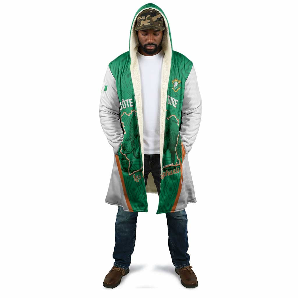 Custom Ivory Coast Football Cloak 2026 Cote d'Ivoire Les Elephants Green Version - Wonder Print Shop