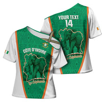 Custom Ivory Coast Football Cross Shoulder Shirt 2026 Cote d'Ivoire Les Elephants Green Version - Wonder Print Shop
