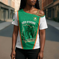 Custom Ivory Coast Football Cross Shoulder Shirt 2026 Cote d'Ivoire Les Elephants Green Version - Wonder Print Shop