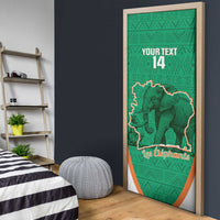 Custom Ivory Coast Football Door Cover 2026 Cote d'Ivoire Les Elephants Green Version - Wonder Print Shop