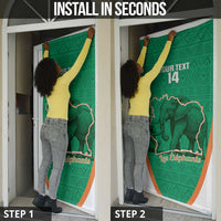 Custom Ivory Coast Football Door Cover 2026 Cote d'Ivoire Les Elephants Green Version - Wonder Print Shop