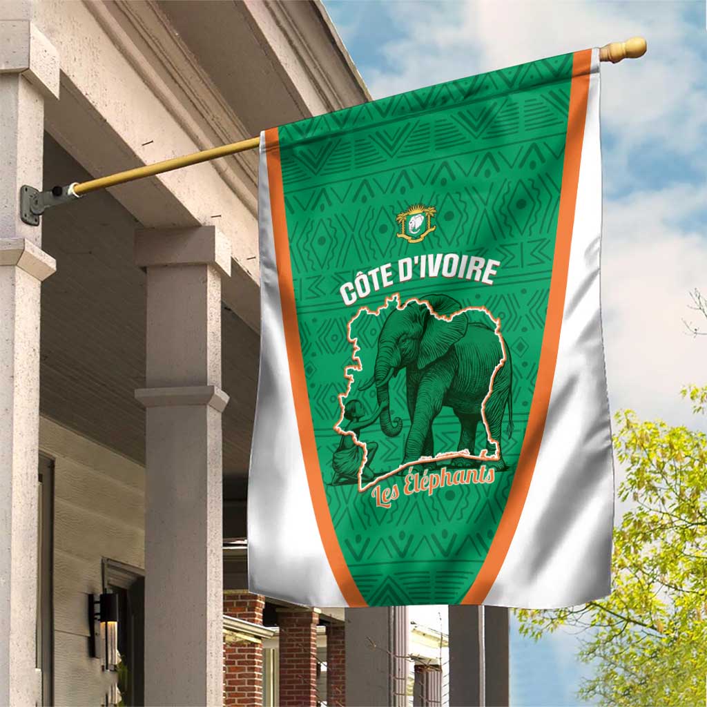 Ivory Coast Football Garden Flag 2026 Cote d'Ivoire Les Elephants Green Version - Wonder Print Shop