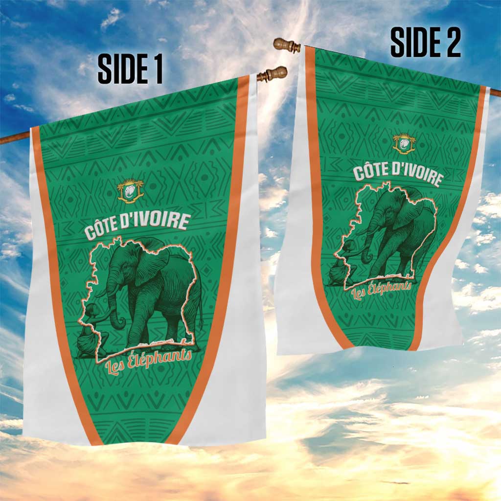 Ivory Coast Football Garden Flag 2026 Cote d'Ivoire Les Elephants Green Version - Wonder Print Shop