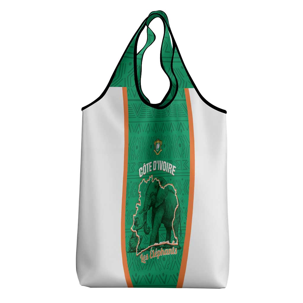 Ivory Coast Football Grocery Bag 2026 Cote d'Ivoire Les Elephants Green Version - Wonder Print Shop