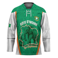 Custom Ivory Coast Football Hockey Jersey 2026 Cote d'Ivoire Les Elephants Green Version - Wonder Print Shop